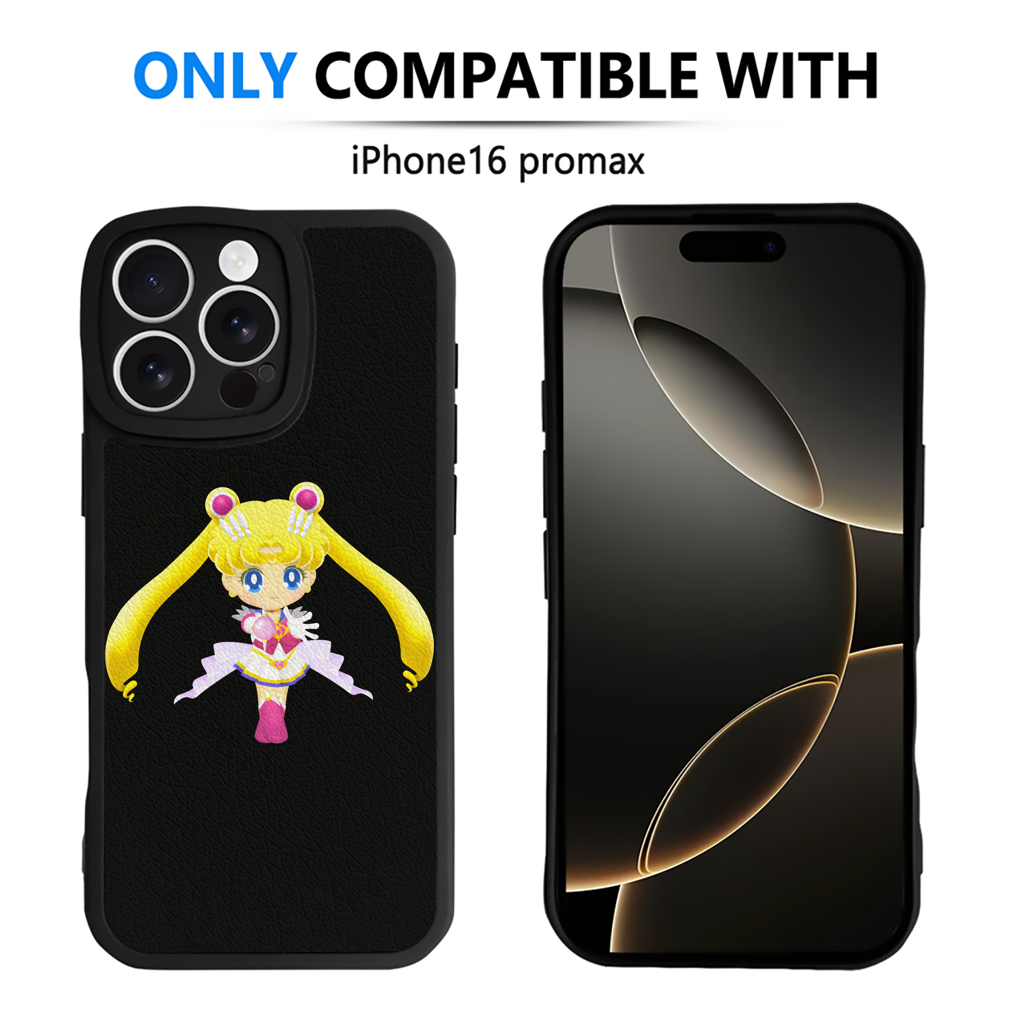 （画像用） 美少女戦士セーラームーン 月野 うさぎ つきの うさぎ Sailor Moon Tsukino Usagi 【iPhone 16シリーズ対応】シリコンスマホケース（レザー調） 材質：シリコン
